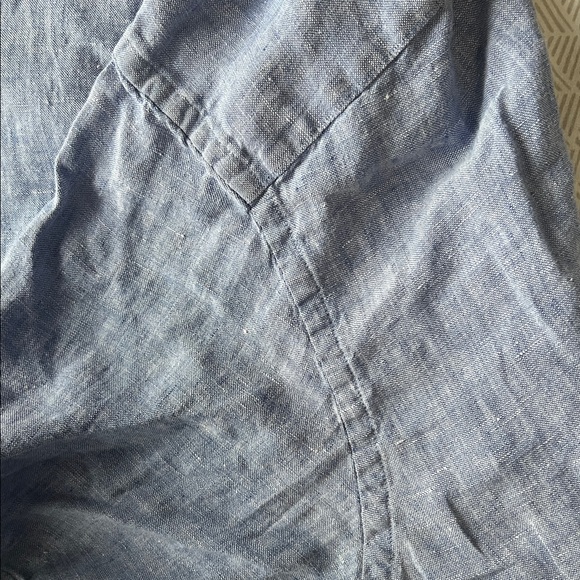 UNTUCKit Men's Light Blue linen  Casual Button Down Shirt - Picture 6 of 8